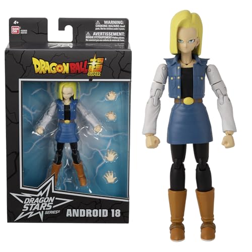 BANDAI - Dragon Ball Super - Figur Dragon Stars 17 cm - Android 18 - Offizielle Dragon Ball Lizenz - Bewegliche C-18 Cyborg Figur - Spielzeug für Kinder ab 4 Jahren - Actionfigur - 36191 von BANDAI