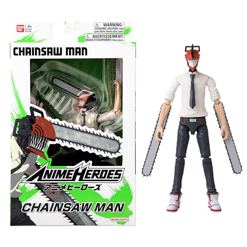 Bandai - Anime Heroes - Chainsaw Man - Actionfigur Anime Heroes 17 cm - Chainsaw Man - Gelenkfigur mit Zubehör - Manga-Figur - 37026 von BANDAI