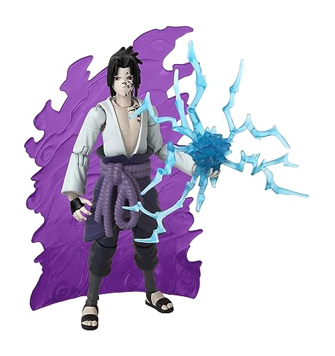 BANDAI - Anime Heroes Beyond - Naruto Shippuden - Figurine Anime Heroes Beyond 17 cm - Gelenkige Sasuke Uchiha-Figur - Marke verflucht: Zustand 1 - Spielzeug für Kinder ab 4 Jahren - 37712 von BANDAI