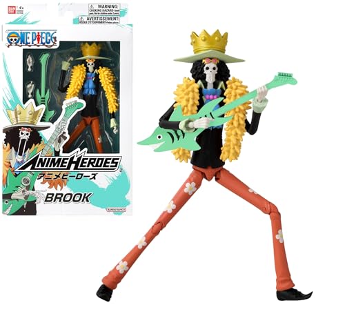 BANDAI – Anime Heroes - One Piece - Anime Heroes Figur 17 cm - Brook - 37006 von BANDAI