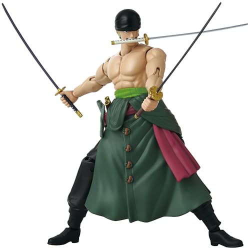 BANDAI - Anime Heroes - One Piece Figur - Lorenor Zorro 17 cm Three Sword Style - Offizielle Lizenz One Piece - Bewegliche Manga Figur Zorro 3 Schwerter - Spielzeug für Kinder ab 4 Jahren - 37052 von BANDAI