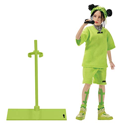 BANDAI - Billie Eilish - Puppe Billie Eilish - inspiriert am Los Angeles-Konzert im Shrine Auditorium - Ankleidepuppe mit Gelenken 26 cm, mit Neonkleidung - P56222 von BANDAI