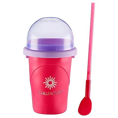 BANDAI CHILLFACTOR CO07953 Fuchsia, Küchenspielzeug, Slush-Maschine mit wiederverwendbarem Becher und Strohhalm, Familienspielzeug von BANDAI