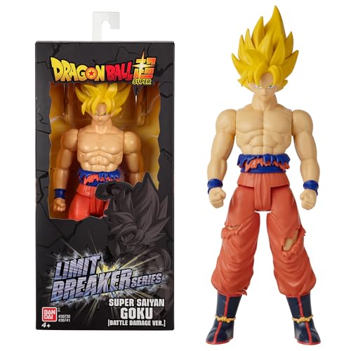 BANDAI - Dragon Ball - Riesenlimitbrecherfigur - Super Saiyan Goku (Battle Damage Ver.) - Offizielle Dragon Ball Lizenz - Gelenkige Goku Super Saiyan-Figur - Spielzeug für Kinder ab 4 Jahren - 36741J von BANDAI