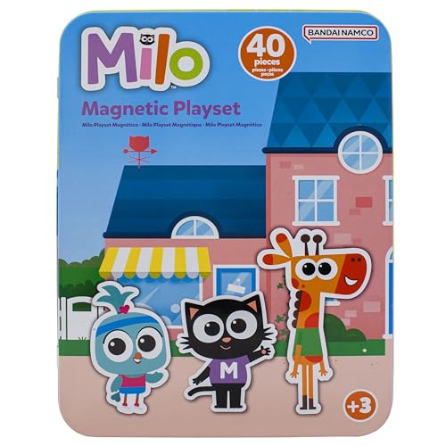 BANDAI Milo Magnetische Dose, magnetisches Puzzle, 40 magnetische Teile und Dose von BANDAI