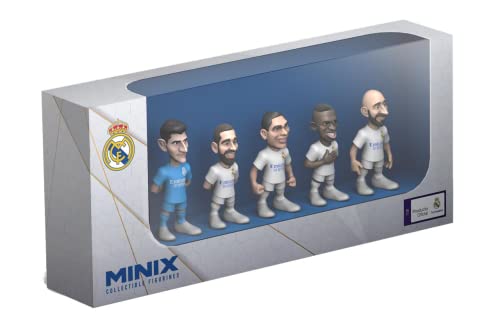 MINIX Bandai Puppen, Real Madrid, CF: Carvajal, Courtois, Benzema, Vinicius JR, Hazard, ideal für Kuchen oder Fans, 7 cm, 5 Stück von MINIX
