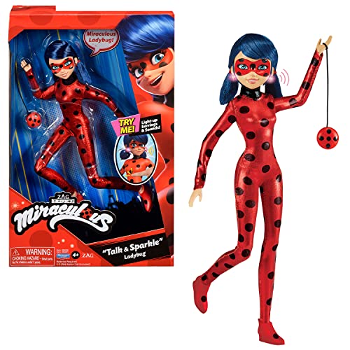 BANDAI - Miraculous Ladybug - Puppe Ladybug - Ankleidepuppe 26 cm mit Ton- und Lichtfunktionen - Superhelden-Puppe - P50250 von BANDAI