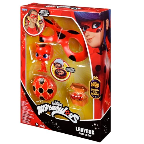 BANDAI - Miraculous Ladybug - Verwandlungsset - Ladybug-Kostüm - Box JoJo Maske Tikki-Ohrringe Kwami - Miraculous Kostüm und Zubehör - Spielzeug für Kinder ab 4 Jahren - P50604 von BANDAI