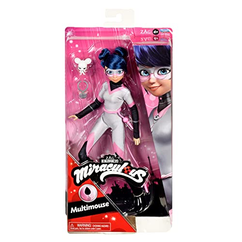 BANDAI Miraculous Ladybug und Cat Noir Toys Multimouse Fashion Doll | Gelenkige 26cm Multimouse Puppe mit Zubehör und Miraculous Kwami Miraculous Puppen von Miraculous