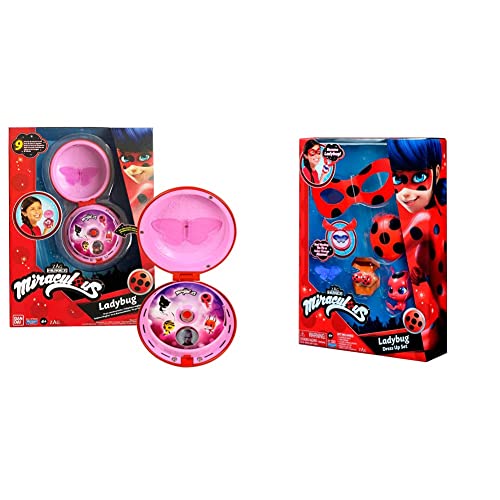 BANDAI - Miraculous - Zaubertelefon von Ladybug - Accessoire zum Verkleiden als Ladybug/Rollenspiel-Accessoire- P50629 Miraculous - Transformations-Set- P50601, Rot Schwarz von BANDAI