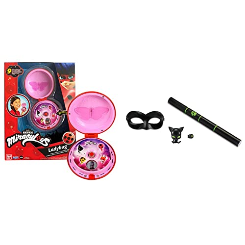 Bandai - Miraculous - Zaubertelefon von Ladybug - Accessoire zum Verkleiden als Ladybug/Rollenspiel-Accessoire - Spielzeug mit Sound - P50629 +Miraculous P50603 Zubehör von BANDAI