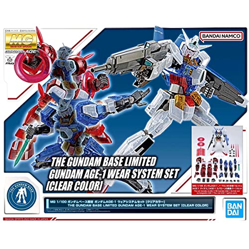 BANDAI Mobile Suit Gundam AGE MG 1/100 Gundam Base Limited Wear System Set [Clear Color] von BANDAI