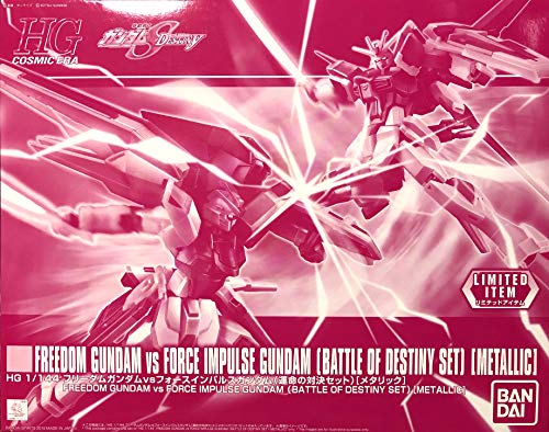 BANDAI - Model Kit Gunpla - Gundam HG Freedom Gundam vs Force Impulse Gundam (Battle of Destiny Set) Metallic 1/144 - GunplaGunpla von BANDAI