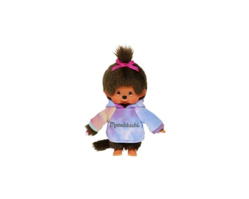 BANDAI - Monchhichi - Plüschtier Monchhichi Tie-and-Dye-Sweatshirt - Kultplüschtier der 80er - Kuscheliges 20 cm großes Plüschtier für Kinder und Erwachsene - SE42160 BANDAI - Monchhichi - Plüschtier Monchhichi Tie-and-Dye-Sweatshirt - Kultplüschtier der 80er - Kuscheliges 20 cm großes Plüschtier für Kinder und Erwachsene - SE42160 von BANDAI