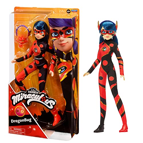 BANDAI - Miraculous Ladybug - Puppe - Dragon Bug - Ankleidepuppe mit Gelenken 26 cm - Superhelden-Puppe - P50010 von BANDAI