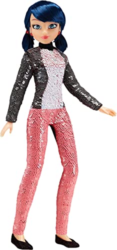 BANDAI - Miraculous Ladybug - Puppe mit Pailletten - Marinette - 26 cm große Ankleidepuppe - P50375 von BANDAI