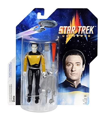 BANDAI Star Trek Figur Lieutenant Commander Data | 12,7 cm Data Star Trek The Next Generation Actionfigur | Star Trek TNG Spielzeug bewegliche Figur | Star Trek Geschenke und Star Trek Merchandise von BANDAI