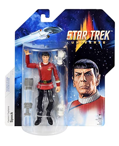 BANDAI Star Trek Figur Captain Spock | 12,7 cm Spock Star Trek Wrath of Khan Actionfigur | Star Trek The Wrath of Khan Spielzeug bewegliche Figur | Star Trek Geschenke und Star Trek Merchandise von BANDAI