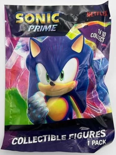 BANDAI Sonic Prime Sammelfigur, Blindtasche, 1 von 16 zum Sammeln, 6,5 cm, Sonic The Hedgehog-Modelle basierend auf der Sonic Prime Netflix TV-Show, für Erwachsene und Kinder (PM2005) von BANDAI