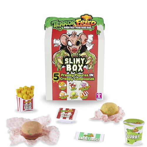 BANDAI Terror Fried Viskose-Box, wenn das Essen schlecht Wird, entdecken Sie die 6 ekligen Verbindungen auf Ihrem Menü und die 5 Sammelfiguren im Inneren, Mehrfarbig, CO08094 von BANDAI