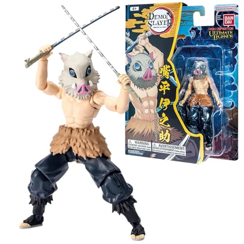 BANDAI Ultimate Legends Inosuke Hashibira Actionfigur | 12,5 cm Inosuke Anime-Figur mit 27 Gelenkpunkten und Zubehör | Geschenk zum Sammeln, Demon Slayer Anime und Manga Merch Figuren von BANDAI