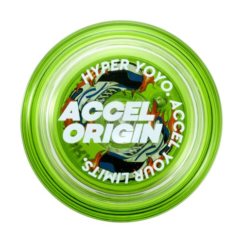 Bandai 60008 Accel Hyper Yo Limettengrün, Geschicklichkeitsspiel, Optimiertes Jojo für Kinder ab 8 Jahren, mit seinem Accel System testen Sie alle Tricks einfach und schnell von BANDAI