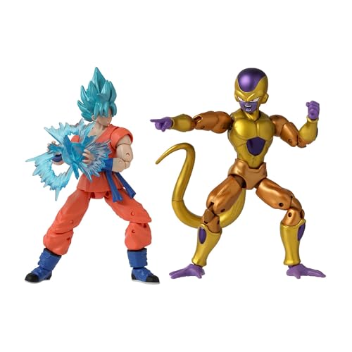 Bandai - Dragon Ball Super - Dragon Stars Figur 17cm Battle Pack - Golden Freezer vs Super Saiyan Blue Goku - Offizielle Dragon Ball Lizenz - 2er Pack Figuren - Spielzeug für Kinder ab 4 Jahren -37169 von BANDAI