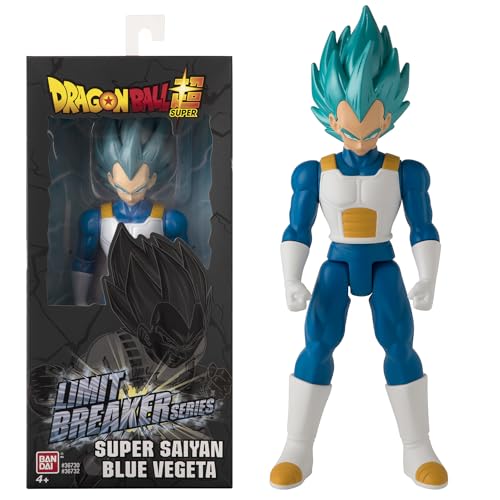 BANDAI - Dragon Ball Super - Riesenlimitbrecherfigur 30 cm - Super Saiyan Vegeta Blue - Offizielle Dragon Ball Lizenz - Große gelenkige Vegeta-Figur - Spielzeug für Kinder ab 4 Jahren - 36732 von BANDAI