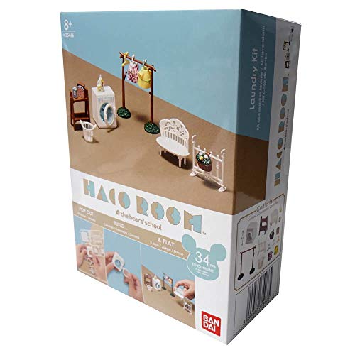 Bandai – Haco Room – Zubehör-Set – Waschküche – 34 Teile zum Zusammenbauen – Mini-Spielwelt – Bauspielset – 35466 von BANDAI