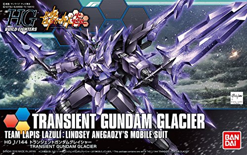 Bandai Hobby Build Fighters Transient Gundam Glacier HG 1/144 Model Kit von BANDAI