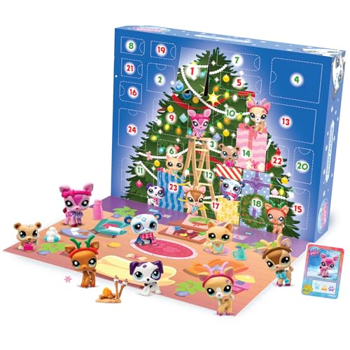 Bandai - Littlest Pet Shop - Adventskalender der Pet Shop - 8 Pet Shop und 16 Zubehörteile - 24-Tage-Weihnachtskalender - Mini-Tierfiguren zum Sammeln - Spielzeug für Kinder ab 4 Jahren - BF00609 von BANDAI