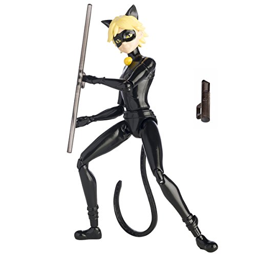 Bandai – Miraculous Ladybug – Besonders bewegliche Figur 15 cm – Cat Noir – 39722 von BANDAI