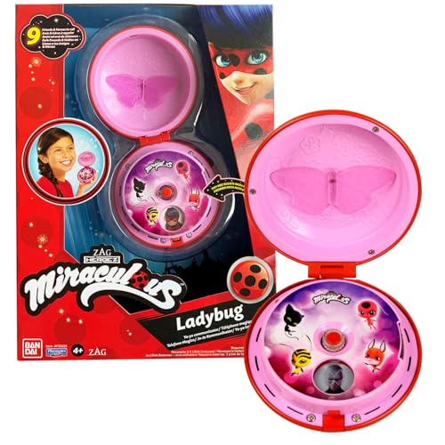 BANDAI - Miraculous - Ladybugs magisches Telefon - Rollenspielzubehör zum Verkleiden als Ladybug Klang und Lichtspielzeug Miraculous - Spricht Italienisch - Spielzeug für Kinder ab 4 Jahren - P506295 von BANDAI