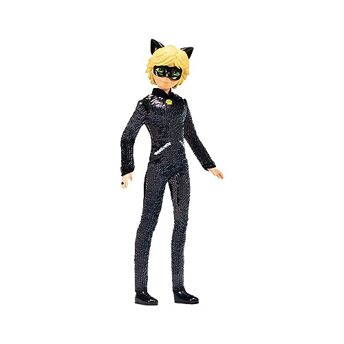 Bandai - Miraculous Ladybug - Puppe mit Pailletten - Adrien - 26 cm große Ankleidepuppe - P50195 von BANDAI