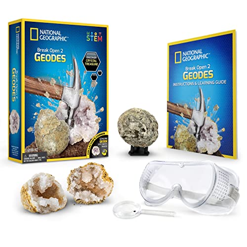 Bandai – National Geographic - Entdeckerset – 2 Geoden zum Aufbrechen - Bildungs- und Wissenschaftsspiel – STEM – JM80572M von BANDAI