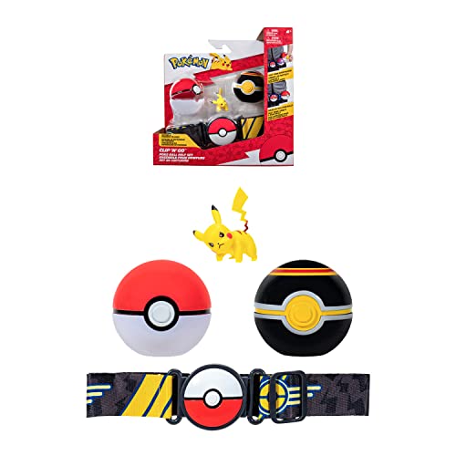 Bandai JW2718 Pokémon Clip 'N' Go Poké Luxury Ball und 1 5 cm Figur POK Gürtel Wave 10, Pikachu 1, Einheitsgröße von BANDAI