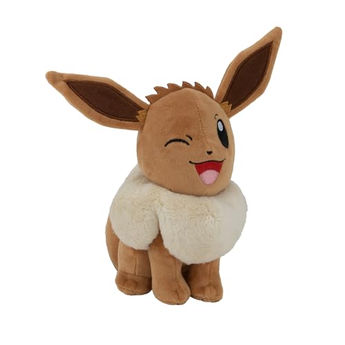 Bandai Pokémon – Plüschtier Evoli (Eevee) – Plüschtier 20 cm sehr weich – Geschenkidee Plüsch Pokemon für Kinder und Erwachsene – Spielzeug für Kinder ab 2 Jahren – Pokémon Evoli Offizielles von BANDAI