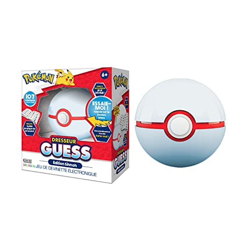 Bandai - Pokémon – Trainer Guess Sinnoh – Elektronisches Spiel in Form eines Poké Ball – interaktives Spiel ohne Bildschirm mit Spracherkennung über das Pokémon-Universum – spricht Französisch – von BANDAI