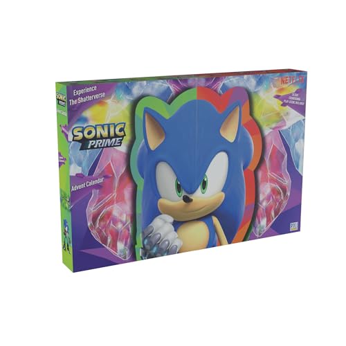 Bandai Sonic Prime Adventskalender | Sonic The Hedgehog Kids Adventskalender 2023 mit Figuren, Aufklebern und mehr basierend auf der Sonic Prime Netflix Serie | Sonic Toys machen tolle von BANDAI