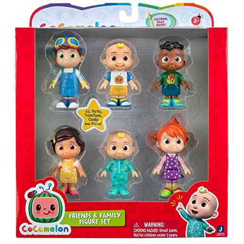 CoComelon WT0170 JJ, Yoyo, Tom, Cody y Nina Spielzeug, bunt von Jazwares