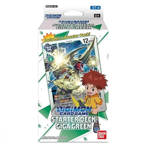 BANDAI 185549 Digimon Card Game - Starter Deck 04 GIGA Green Chrome, Sammelkarten und Zubehör, Mehrfarbig von BANDAI