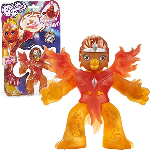 Goozonians BANDAI CO07565 - Königin Ember Puppe, Hero Pack Fenix, super elastische Actionfiguren, entdecken Sie versteckte Charms, sammelbare Actionfiguren, für Mädchen ab 4 Jahren von BANDAI