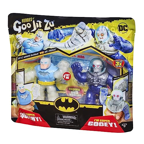 Heroes of Goo Jit Zu Bandai Actionfigur - Heroes DC Pack 2 Batman VS MR Freeze Figuren Mehrfarbig CO41393 von BANDAI