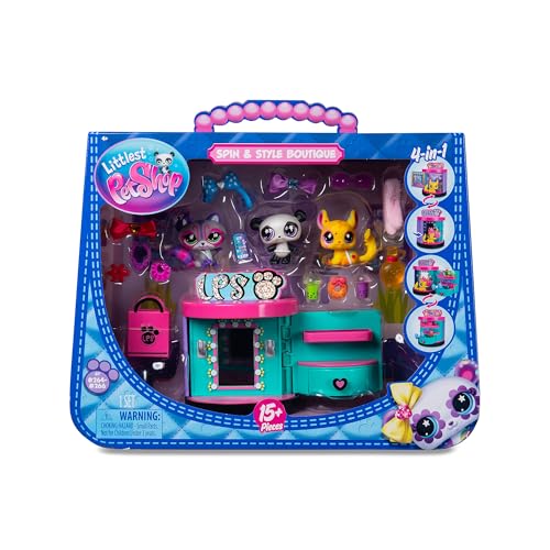 Littlest Pet Shop - Sweet and Style Set - 4-in-1 Boutique - Pack mit 3 Tieren, 15 Zubehörteilen, 1 Karte, 1 Roblox-Code - Sammelfiguren Tiere - Spielzeug ab 4 Jahren - BF00722 Littlest Pet Shop - Sweet and Style Set - 4-in-1 Boutique - Pack mit 3 Tieren, 15 Zubehörteilen, 1 Karte, 1 Roblox-Code - Sammelfiguren Tiere - Spielzeug ab 4 Jahren - BF00722 von BANDAI