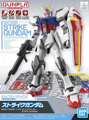 MERCHANDISING LICENCE EG Strike Gundam – Entry Grade Komplettpaket für Einsteiger, Ver. (Mobile Suit Gundam SEED) von BANDAI