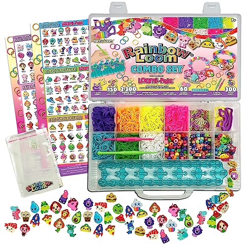 BANDAI - Rainbow Loom Combo Set - Armbandherstellung - Webstuhl mit 2300 Gummibändern - Charms und Perlen - Offizielle Lizenz - Patentiertes Set - Spielzeug für Kinder ab 8 Jahren - CD00102 von BANDAI