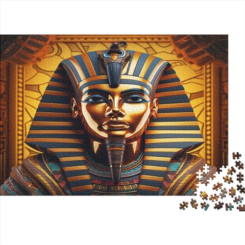 Ägyptischer Pharao Puzzle 1000 Teile Puzzles Für Erwachsene Lernspiel Herausforderungsspielzeug 1000-teilige Puzzlespiel Für Erwachsene Kinder Puzzel 1000pcs (75x50cm) von BANEUBBDE