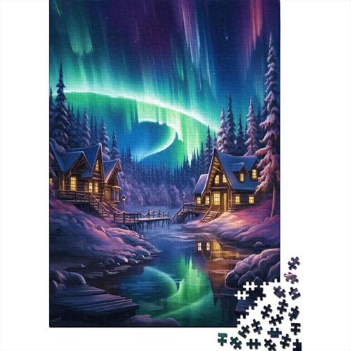 Aurora 1000 Stück Puzzles Für Erwachsene Teenager Stress Abbauen Familien-Puzzlespiel 1000-teiliges Puzzle Kinder Lernspiel Spielzeug Geschenk Puzzel 1000pcs (75x50cm) von BANEUBBDE