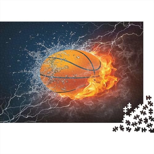 Basketball 1000 Stück Puzzles Für Erwachsene Teenager Stress Abbauen Familien-Puzzlespiel 1000-teiliges Puzzle Kinder Lernspiel Spielzeug Geschenk Puzzel 1000pcs (75x50cm) von BANEUBBDE