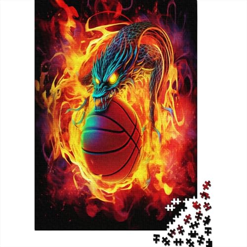 Basketball 1000 Stück Puzzles Für Erwachsene Teenager Stress Abbauen Familien-Puzzlespiel 1000-teiliges Puzzle Kinder Lernspiel Spielzeug Geschenk Puzzel 1000pcs (75x50cm) von BANEUBBDE